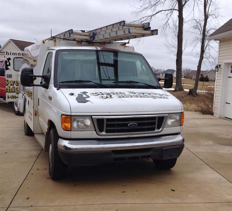 Clean sweeps work truck 